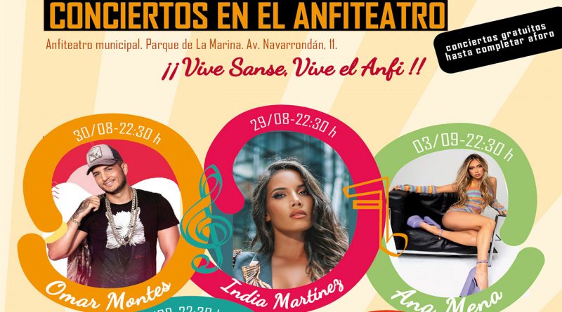 Ana Mena, Omar Montes, India Martínez y Dancetería en las fiestas de Sanse